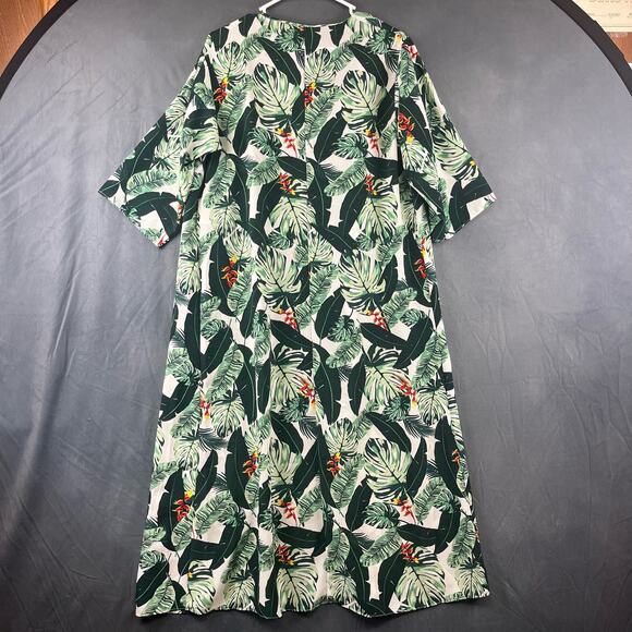 New! Rachel Zoe Floral Plants Cardigan Kimono Duster Cover Up Open Front OSFM - Picture 2 of 10